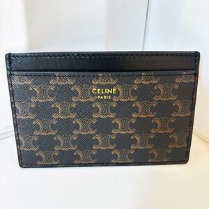 Celine Brown Monogram Canvas Card Holder